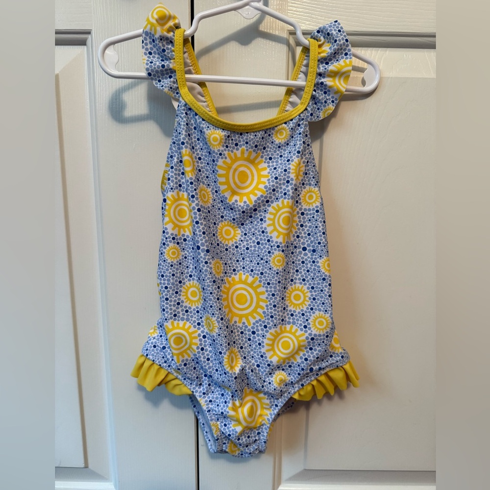 The Oaks Blue and Yellow Sunburst Swimsuit